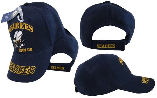 Seabees U.S. Navy USN "Can Do" Navy Blue Embroidered Cap Hat CAP602R