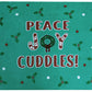 Peace Joy Cuddles! Green Christmas 50x60 50"x60" Soft Plush Fleece Blanket Throw