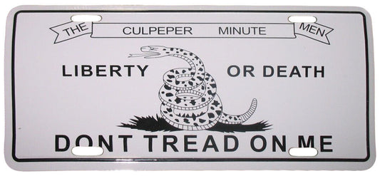 TRUMP 2024 Culpeper Liberty or Death White 6"x12" Aluminum License Plate Tag