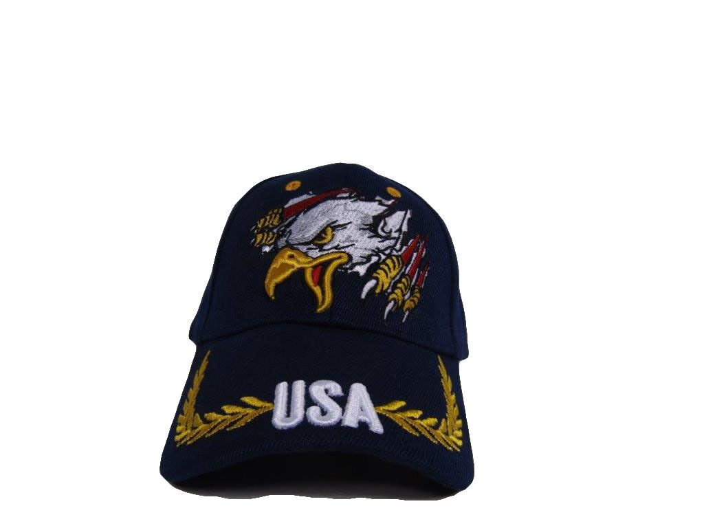 Blue Screaming Eagle Claw USA US America American Baseball Cap Hat CAP678 TOPW