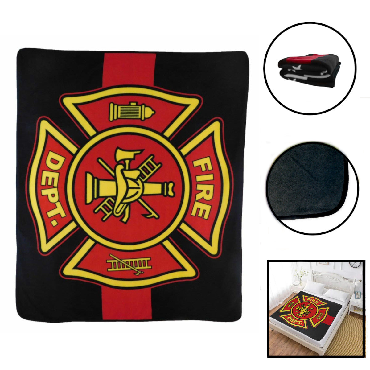 Fire Department Blanket Red Line Blanket Thin Red Line Support Local Firefighter