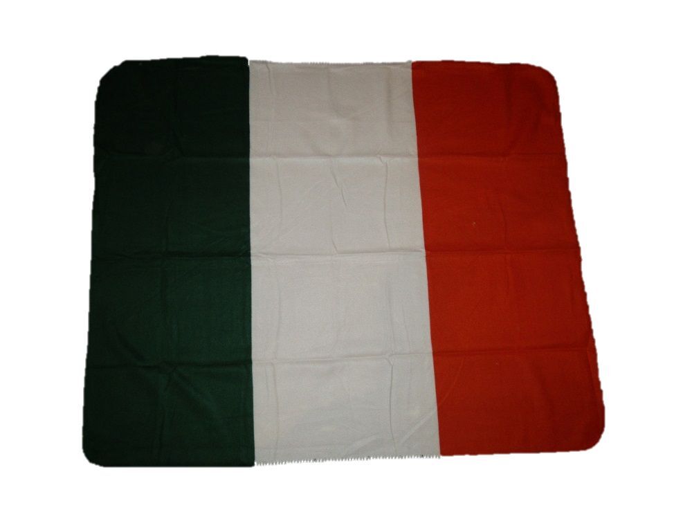 Ireland Flag Fleece Blanket  5 ft x 4.2 ft Irish Tricolour Travel Throw Cover