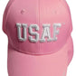 United States Air Force USAF 3-D Letters Pink Embroidered Cap Hat - Licensed