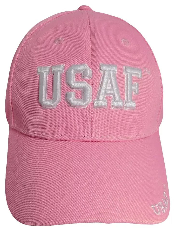 United States Air Force USAF 3-D Letters Pink Embroidered Cap Hat - Licensed