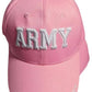 United States Army 3-D Letters Pink Adjustable Embroidered Cap Hat - Licensed