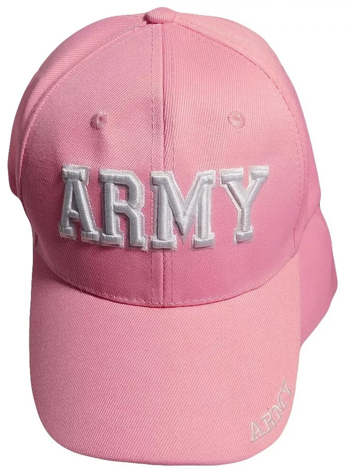 United States Army 3-D Letters Pink Adjustable Embroidered Cap Hat - Licensed