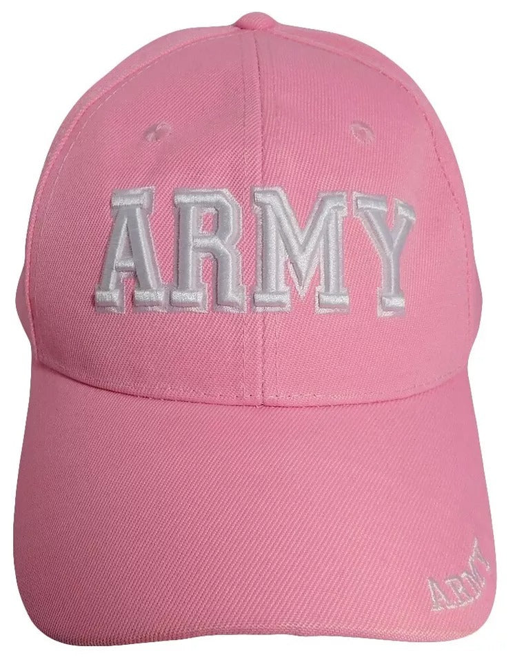 United States Army 3-D Letters Pink Adjustable Embroidered Cap Hat - Licensed