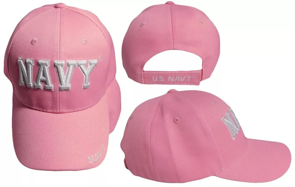 United States Navy 3-D Letters Pink Adjustable Embroidered Cap Hat - Licensed