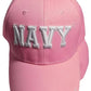 United States Navy 3-D Letters Pink Adjustable Embroidered Cap Hat - Licensed