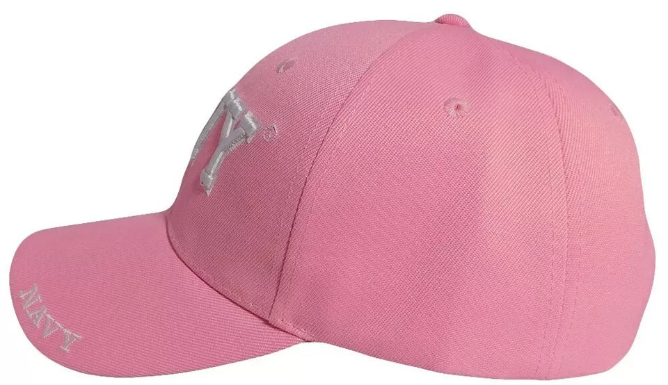 United States Navy 3-D Letters Pink Adjustable Embroidered Cap Hat - Licensed