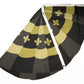 Black & Gold Fleur-De-Lis USA Style Pleat-Effect Bunting Flag 5'x3'