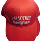 Trump 2024 I'm Voting For The Convicted Felon Red Embroidered Baseball Cap Hat