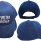 Trump 2024 I'm Voting For The Convicted Felon Navy Blue Embroidered Cap Hat