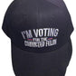 Trump 2024 I'm Voting For The Convicted Felon Black Embroidered Baseball Cap Hat