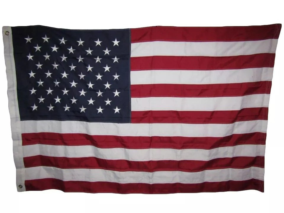 USA American Flag 5' x 8' Feet Embroidered 420D Outdoor Heavy Duty Durable