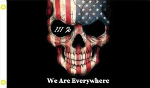 3X5 WE ARE EVERYWHERE BETSY ROSS DEMON SKULL FLAG