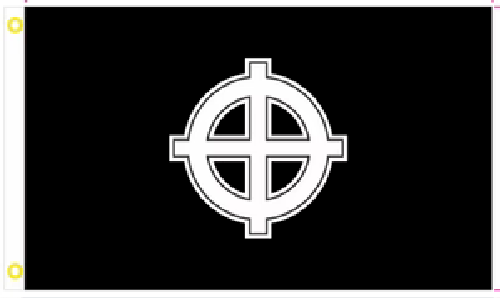 3X5 BLACK CELTIC CROSS FLAG BANNER 100D