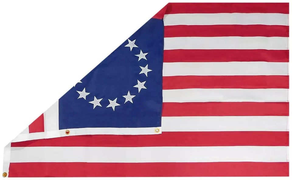 3X5 Betsy Ross Outlined Star 5X3 Premium Embroidered 420D POLYESTER Flag Banner