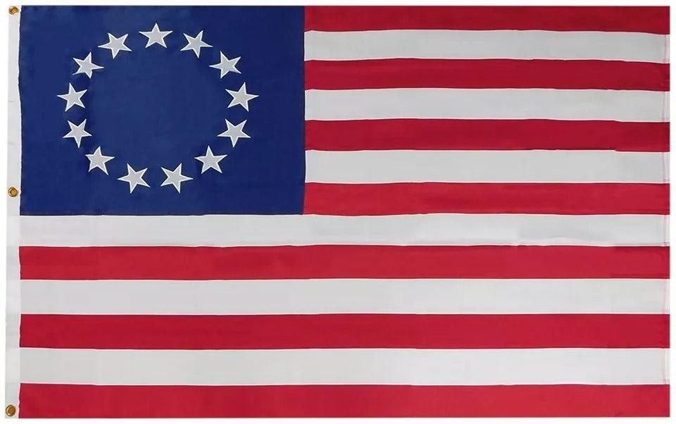 4x6 Betsy Ross Outlined Star 6X4 Premium Embroidered 420D POLYESTER Flag Banner