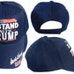 I Stand With Trump Signature 2024 Navy Blue Adjustable Embroidered Cap Hat