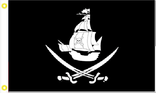 3X5 BLACK PEARL PIRATE SHIP BLACK TACTICAL FLAG BANNER 100D