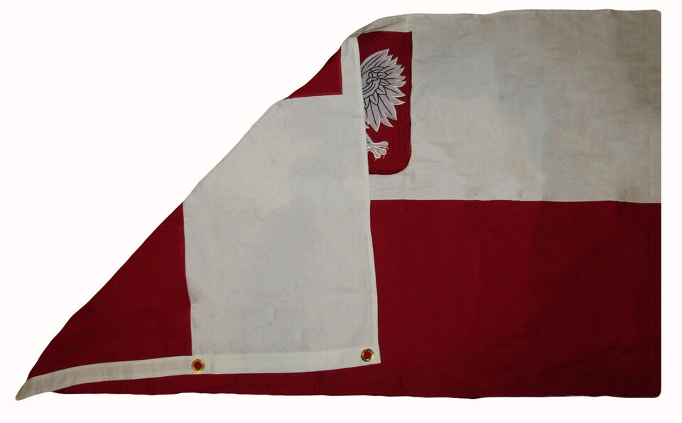 3x5 Embroidered Sewn Poland Eagle Polish Polska 100% Cotton Flag 3'x5'