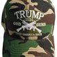 Trump 2024 God Guns Take America Back Woodland Camouflage Embroidered Cap Hat