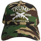 Trump 2024 God Guns Take America Back Woodland Camouflage Embroidered Cap Hat