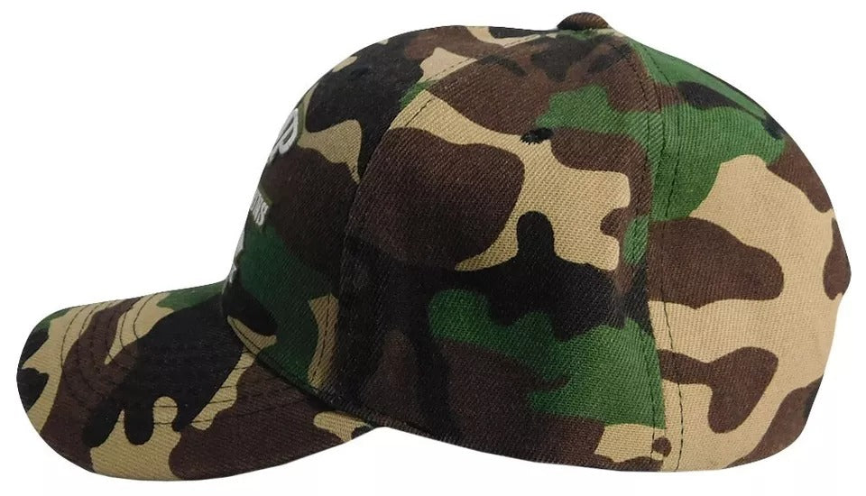 Trump 2024 God Guns Take America Back Woodland Camouflage Embroidered Cap Hat