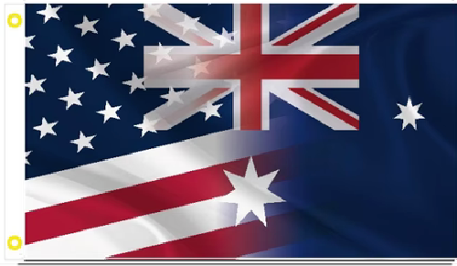 3X5 USA AUSTRALIA AUSSIE FRIENDSHIP HERITAGE COMBINTATION FLAG BANNER 100D