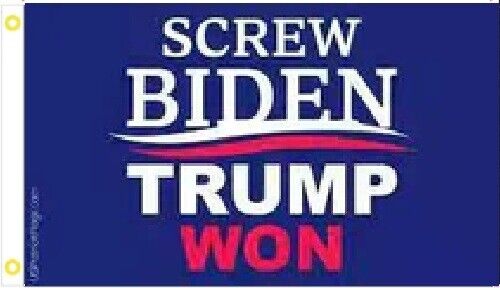 3X5 SCREW BIDEN FJB LGB TRUMP 2024 FLAG BANNER 100D R2