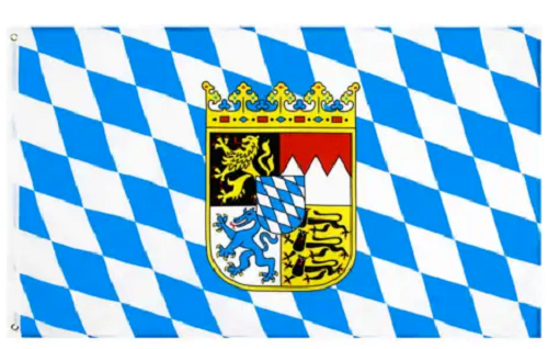 3x5FT Flag Oktoberfest Bavarian Check Flag with Lion German Bavaria Beer Bar