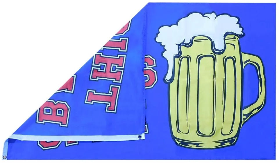 3x5 This Bar Is Open Advertising Blue 3'x5' 100D Woven Poly Nylon Flag Banner