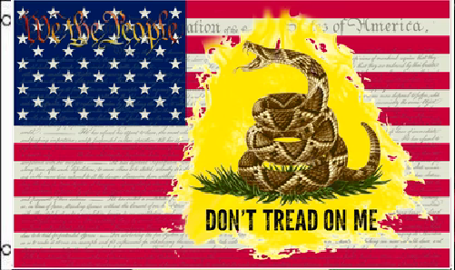 3X5 WE THE PEOPLE USA PATRIOTIC GADSDEN DON'T TREAD ON ME FLAG BANNER