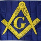 3x5 Blue and Gold Masonic Lodge Mason Freemason Flag 3'x5' House Banner Grommets