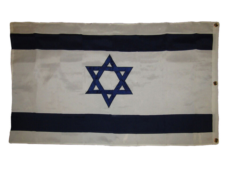 3X5 FT Embroidered SEWN Israel Star of David JEWISH 100% COTTON BOAT Flag