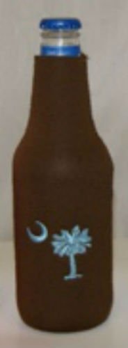 Brown and Blue South Carolina SC Palm Tree Bottle Insulator Jacket